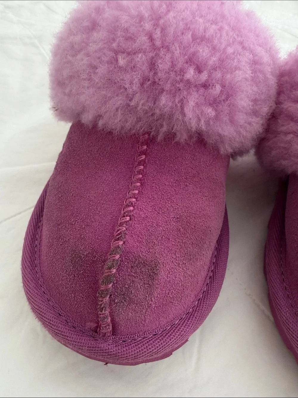 Ugg Kids Cozy Purple Shearling Slippers